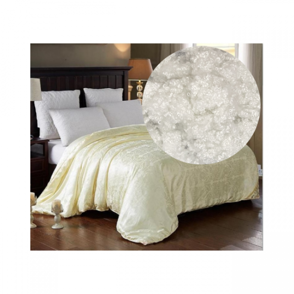 Recycled polyester fiber GRS and OEKO TEX 100 certified silicon 3D 51mm HCS white color pillow stuffing use